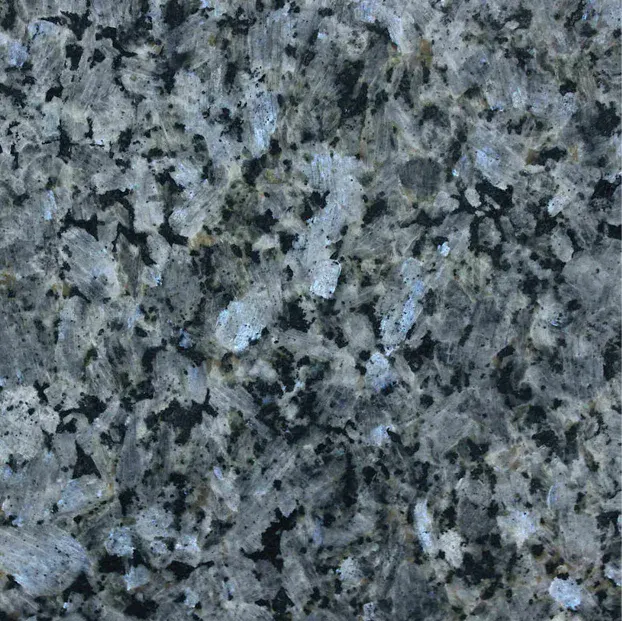 Blue Pearl granitas — norvegiškas granitas su mėlynais blyksniais, tinka stalviršiams ir apdailai
