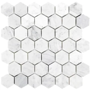 CARRARA Marmuro Hexagon Marmuras — natūralus akmuo