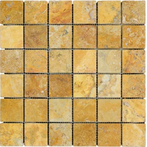 YELLOW Travertino sendinta Travertinas — natūralus akmuo